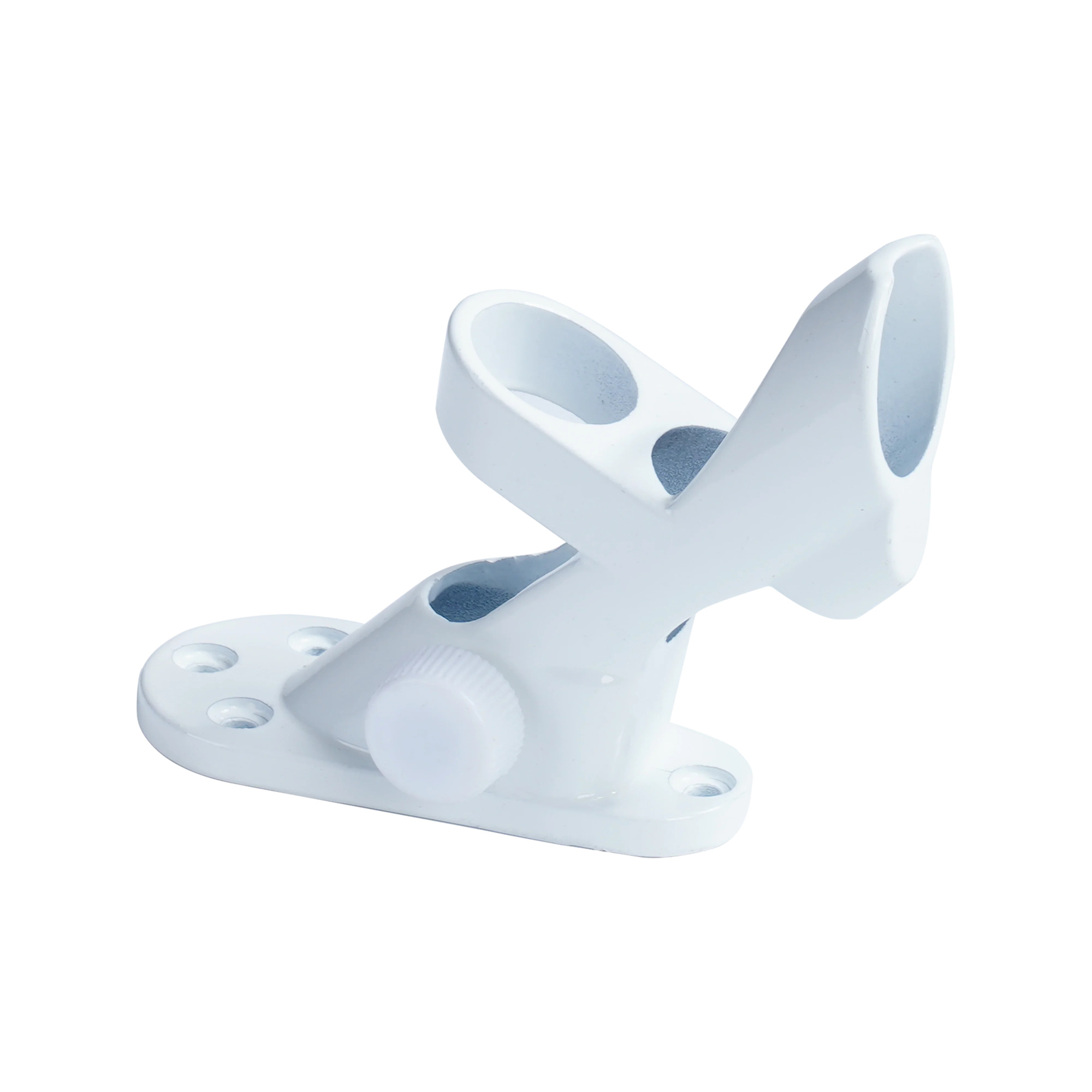 FlagStars Aluminum White Flag Bracket | Fixed 2-Position Mount | Model# FS-2MB-W